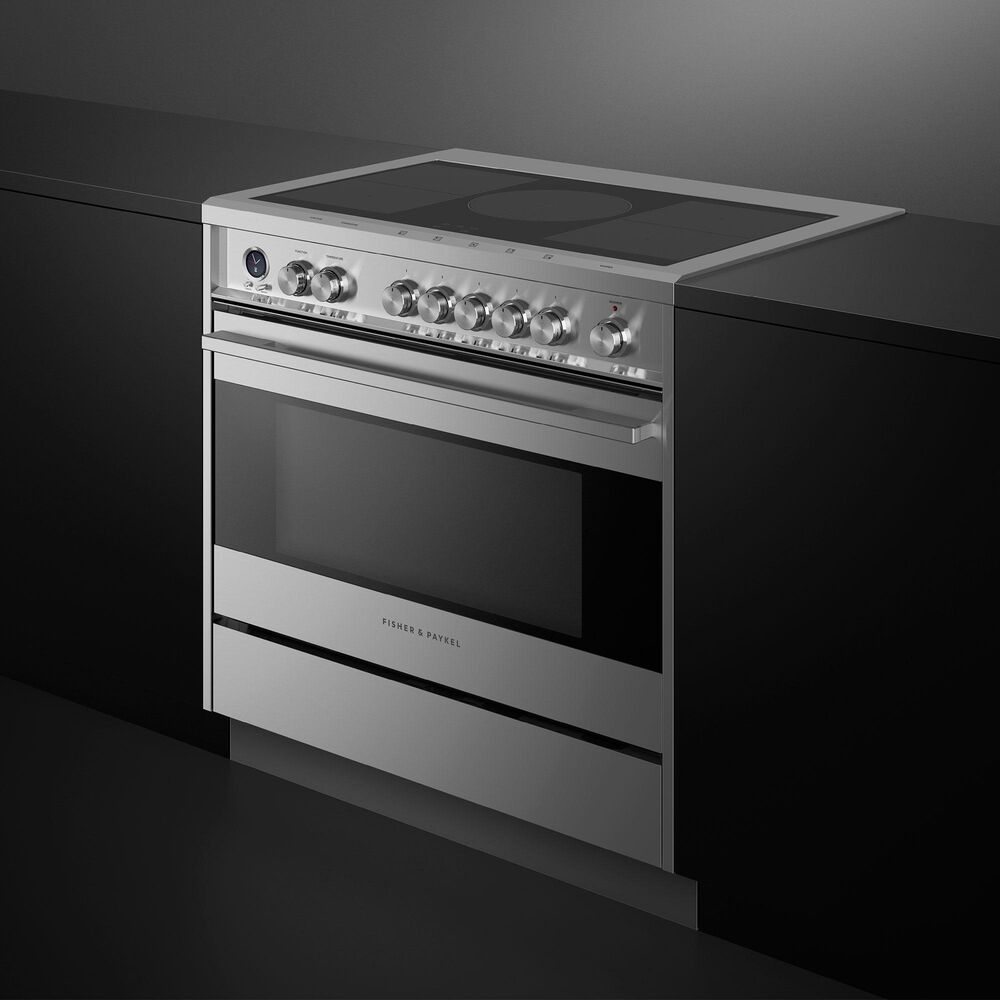 Fisher and Paykel 36" Induction Range with SmartZone in Stainless Steel