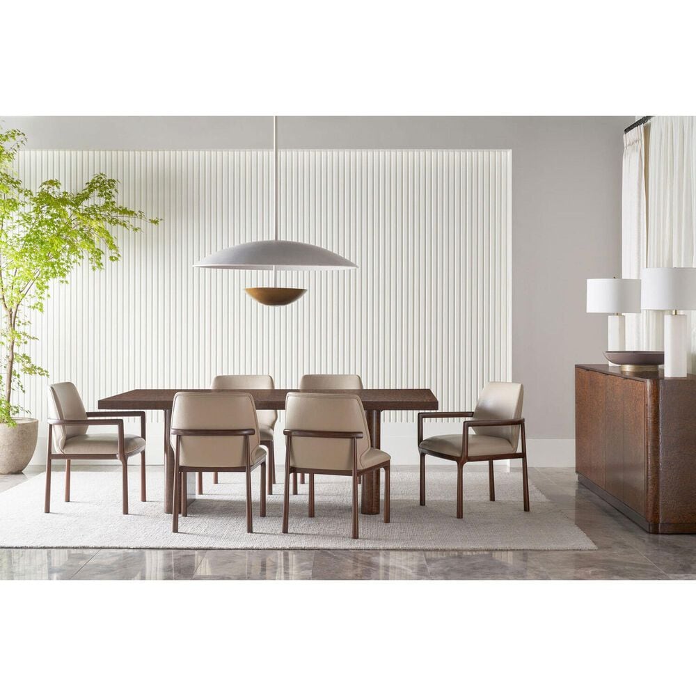 Theodore Alexander Kesden Dining Table in Pyramid Brown - Table Only, , large