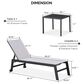 HOMLUX 3-Piece Patio Chaise Lounge Set with Wheels in Light Grey, , large