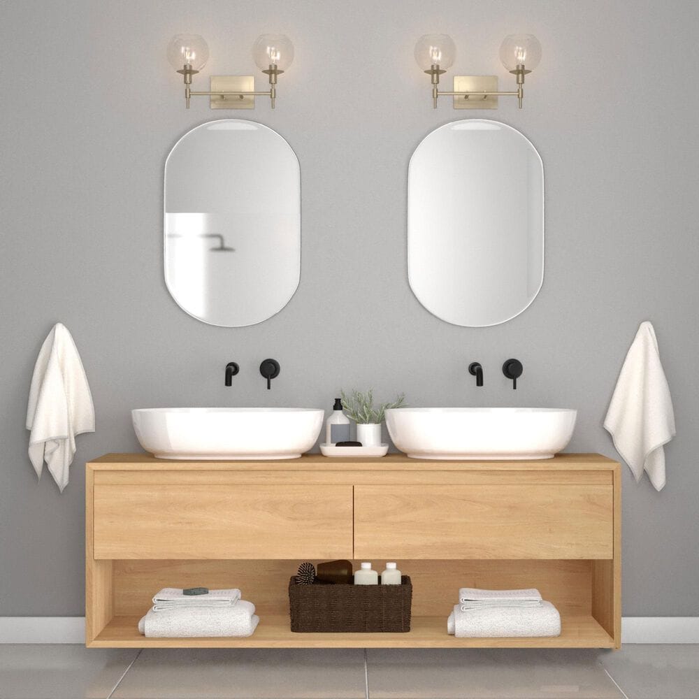 Hunter Xidane 2-Light Vanity in Alturas Gold, , large