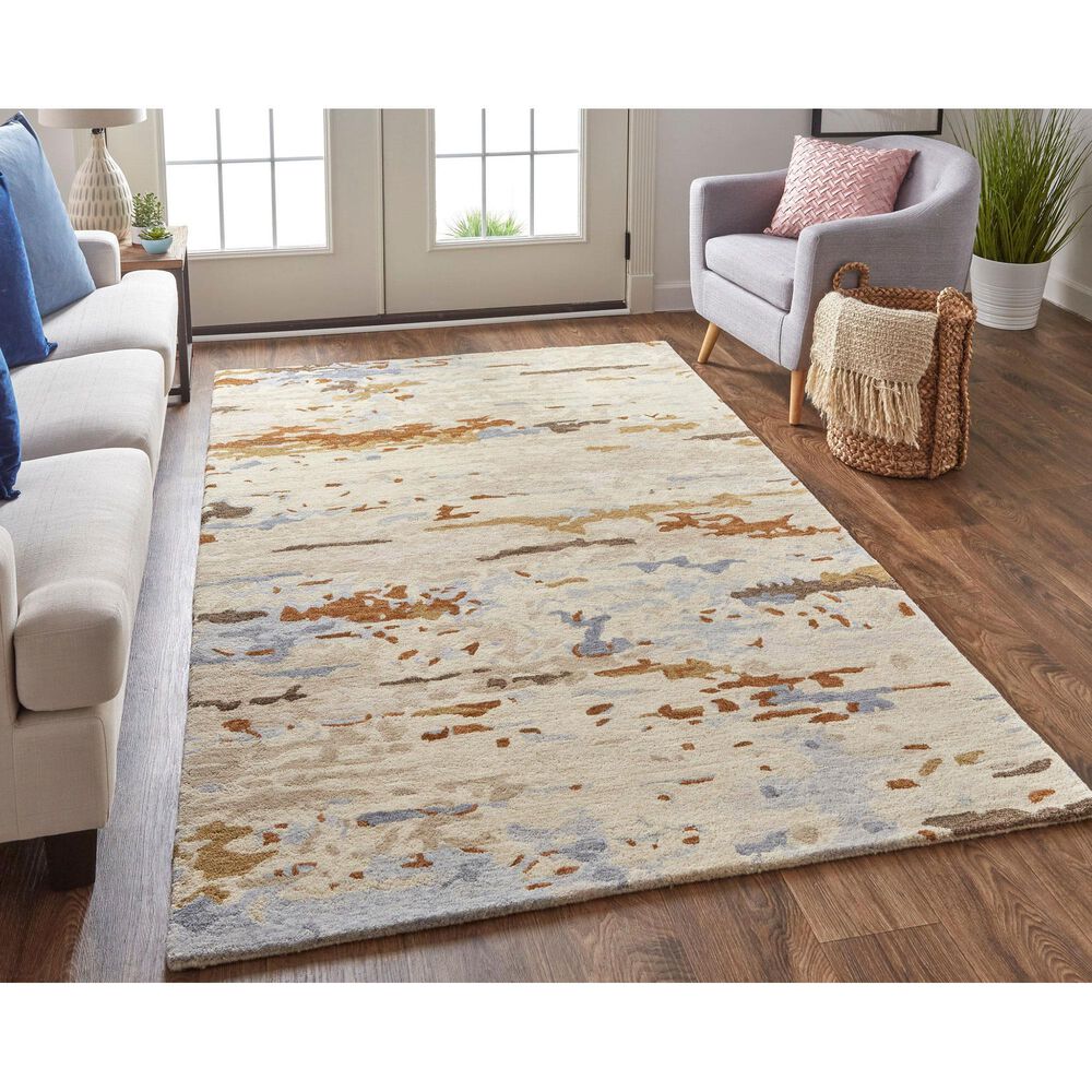 Feizy Everley 10&#39; x 14&#39; Ivory and Multicolor Area Rug, , large