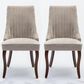 Hearth and Haven Rayon Side Chair with Beige Cushion in Light Brown (Set of 2), , large