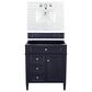 James Martin Vanities Brittany 30" Single Bathroom Vanity in Victory Blue with 3 cm Arctic Fall Solid Surface Top and Rectangle Sink, , large