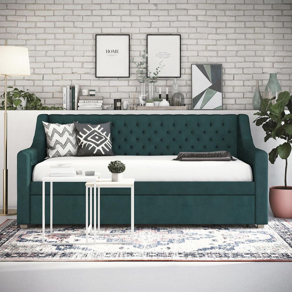 CosmoLiving by Cosmopolitan Nolita Twin Upholstered Daybed and Trundle