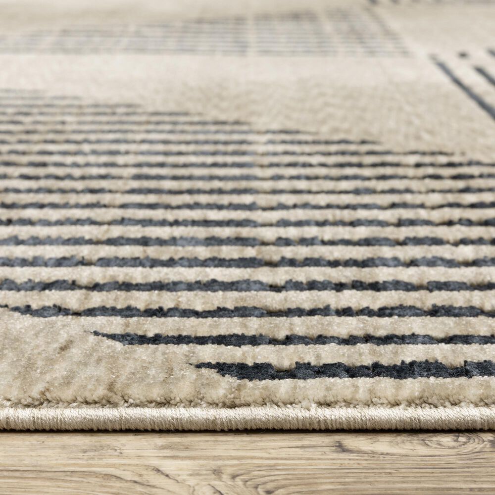 Oriental Weavers Capella Beige and Black 7&#39;10&quot; x 10&#39;10&quot; Area Rug, , large