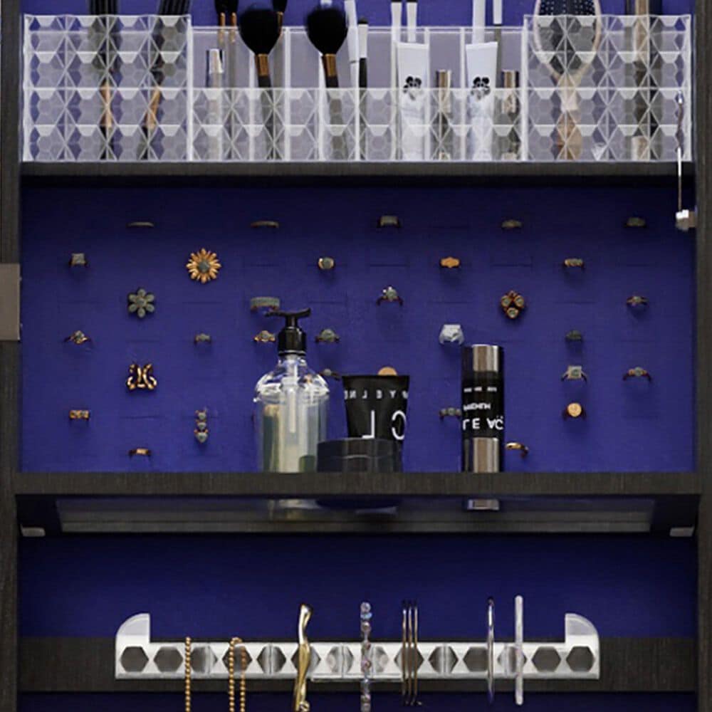 GigaCloud Swivel Jewelry Cabinet with Full Length Mirror and Storage Drawers in Black, , large
