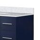 Lexora Home Geneva 48" Single Bathroom Vanity in Glossy White with 2 cm White Carrara Marble Top, Rectangular Sink and 48" LED Mirror, , large