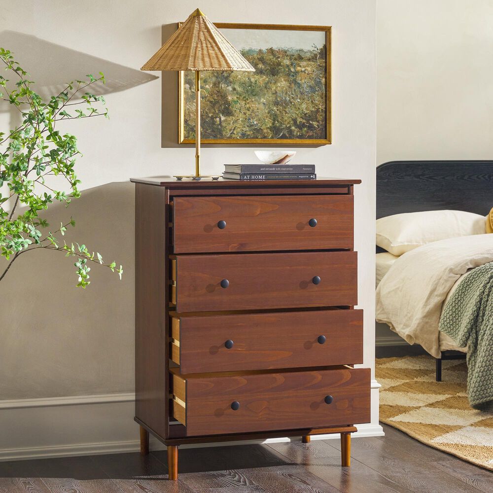 Walker Edison Spencer 4-Drawer Dresser in Walnut, , large