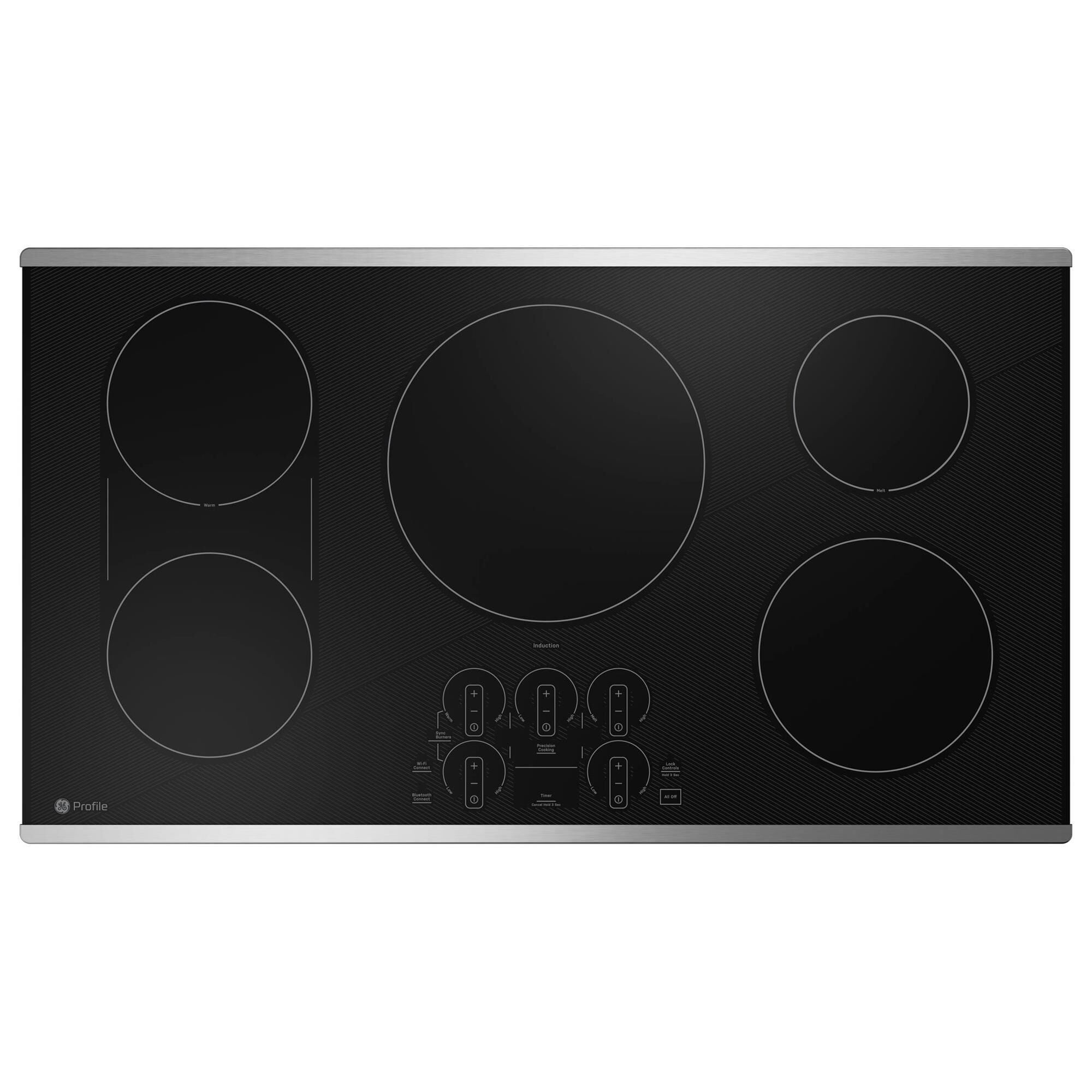 GE Profile 2 Piece Kitchen Package with 30 Smart Built In Convection Double Wall Oven and 36 Induction Cooktop in Stainless Steel