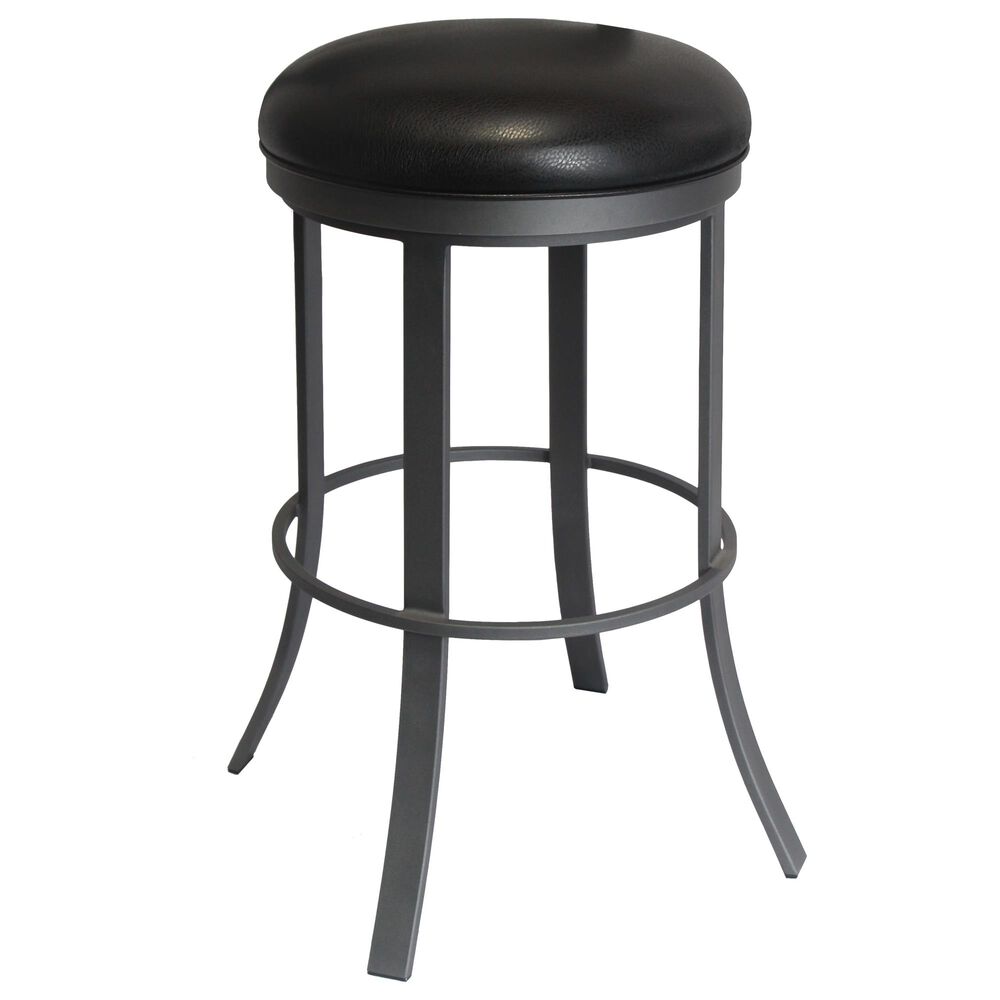 Delaware Dining Bailey 30" Swivel Barstool in Flintrock Grey/Black, , large