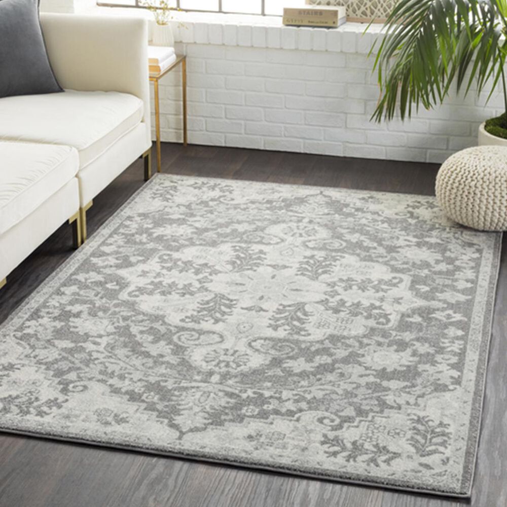 Surya Harput HAP-1071 3&#39;10&quot; x 5&#39;7&quot; Black, Gray and Charcoal Area Rug, , large