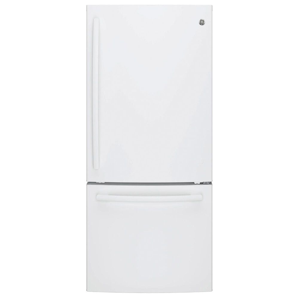 GE Appliances 20.9 Cu. Ft. Bottom Freezer Refrigerator in White, , large