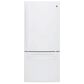 GE Appliances 20.9 Cu. Ft. Bottom Freezer Refrigerator in White, , large