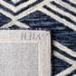 Safavieh Micro-Loop MLP156N 5" Square Navy and Ivory Area Rug, , large
