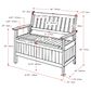 CorLiving Miramar Patio Storage Bench in Brown, , large