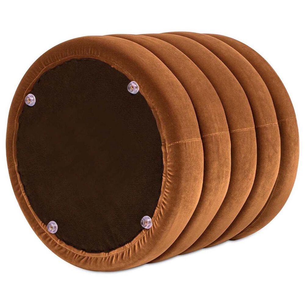 Jennifer Taylor Home Fuji Storage Ottoman in Burnt Orange, , large