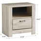 Ashley Bellaby 1 Drawer Nightstand in Whitewash, , large