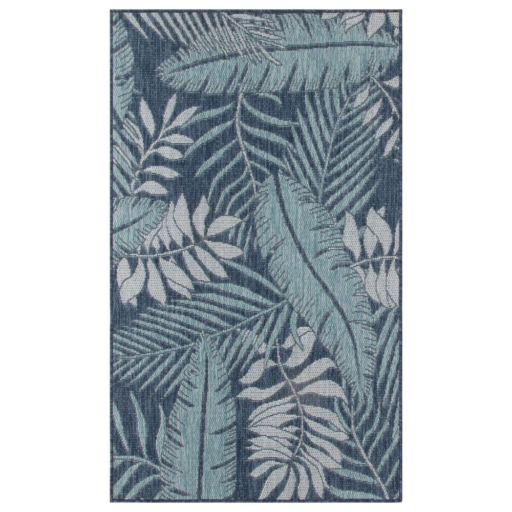 Nourison Garden Oasis GOA02 Navy 2&#39; x 3&#39; Indoor/Outdoor Area Rug, , large
