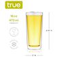 True Walled Pint Glasses in Clear (Set of 2), , large