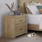 Riva Ridge Modern Loft 3-Piece Queen Platform Bed and Nightstand Set in Khaki, , large