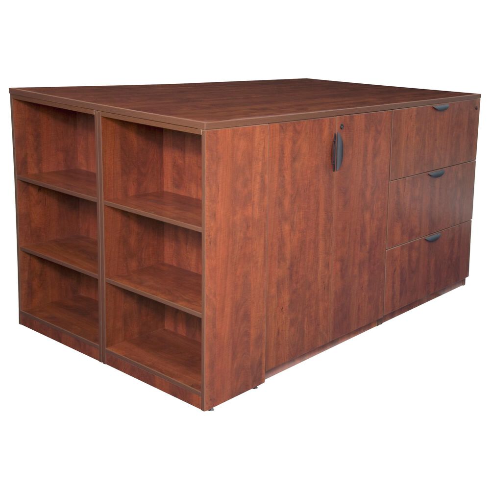 Regency Global Sourcing Legacy Contemporary 5-Piece Stand Up Office Set in Cherry, , large