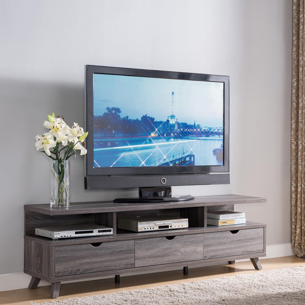 Global Movement 71&quot; TV Stand in Distressed Grey, , large