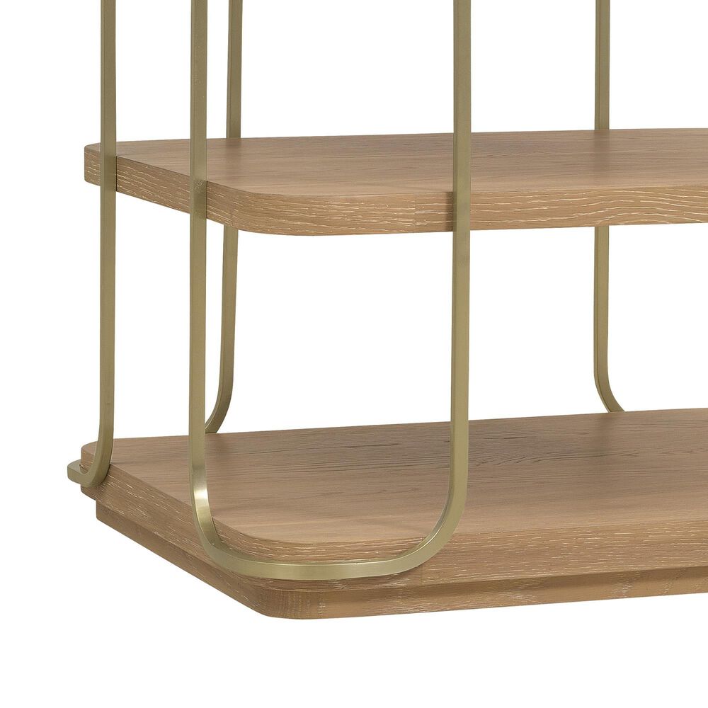 Hooker Furniture Banyon Bay Two-Tier End Table in Desert Oak and Brushed Brass, , large