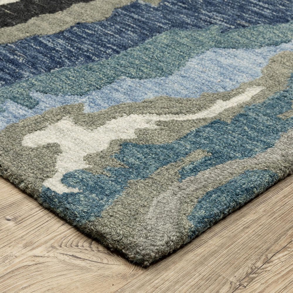 Oriental Weavers Kipton 2&#39;6&quot; x 8&#39; Blue Runner, , large