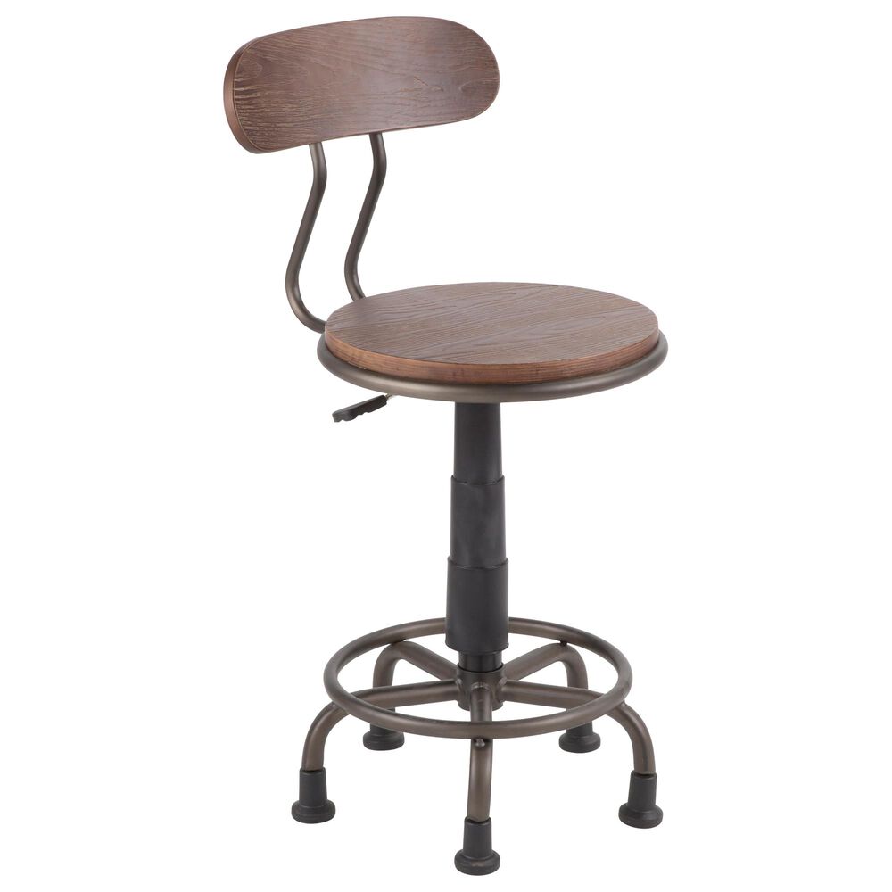 Lumisource Dakota Task Chair in Espresso/Antique, , large