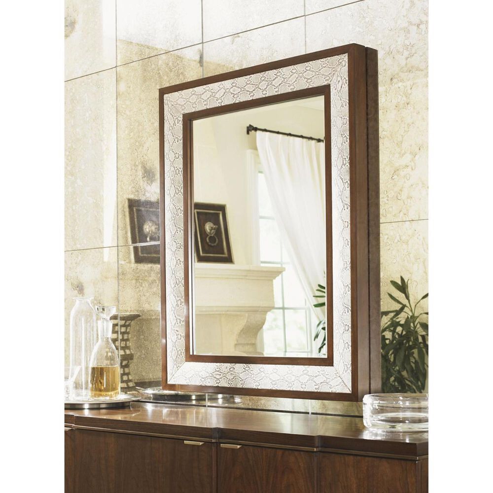 Lexington Furniture Tower Place Python Mirror in Cathedral Walnut, , large