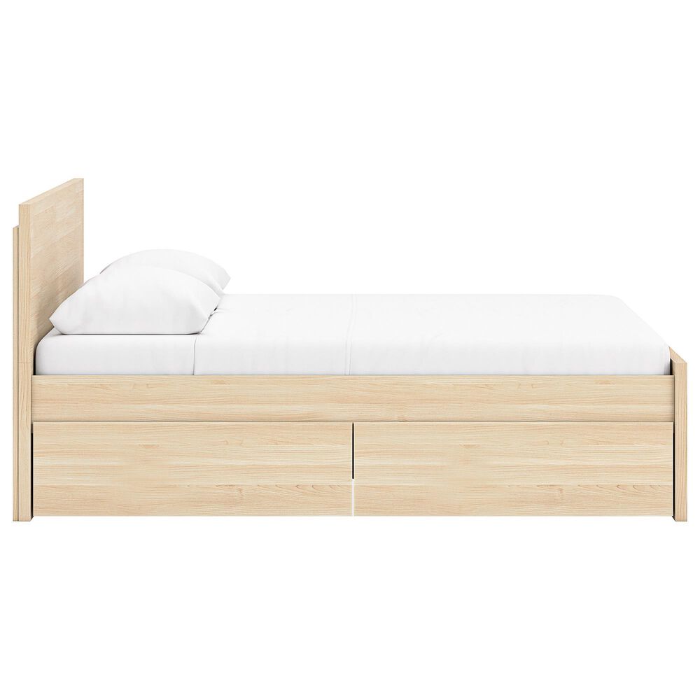 Ashley Onita Full Panel Platform Bed with 2 Side Storage in Natural, , large