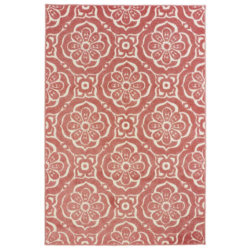 Oriental Weavers Barbados 539O4 3"3" x 5" Pink and Ivory Area Rug, , large