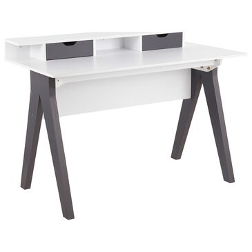 Lumisource Wishbone Desk in Grey and White, , large