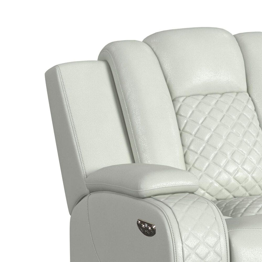 Mayberry Hill Carlo Power Motion Recliner with Power Headrest and LED in Pebble Oyster, , large