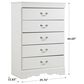 Ashley Anarasia 5 Drawer Chest in White, , large