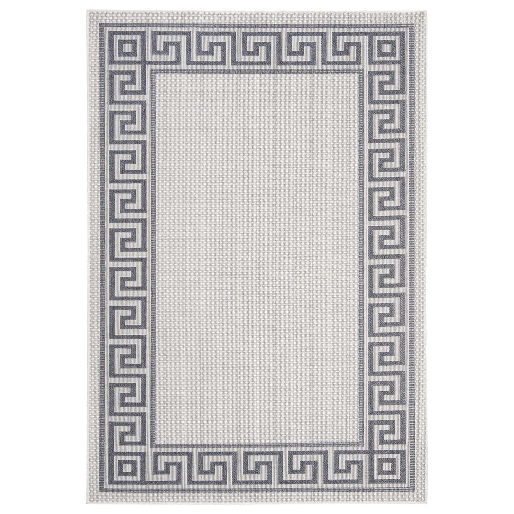 Safavieh Bermuda 6"5" x 9"2" Ivory and Blue Indoor/Outdoor Area Performance Rug, , large