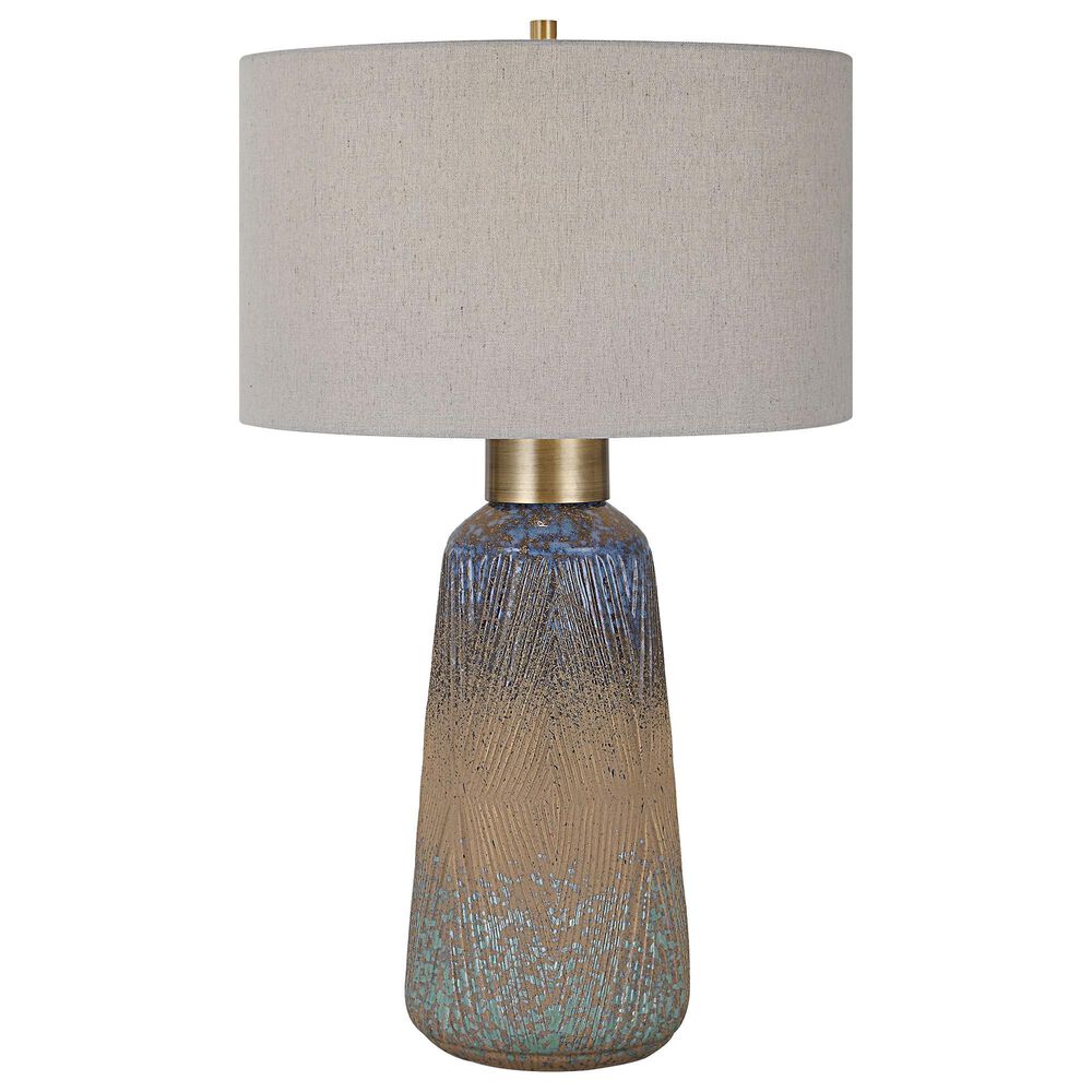 Uttermost Western Sky Table Lamp in Blue Green, Indigo and Golden Rust, , large