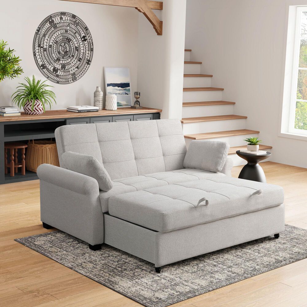 Lifestyle Solutions Hampton Queen Convertible Sofa in Oatmeal, , large