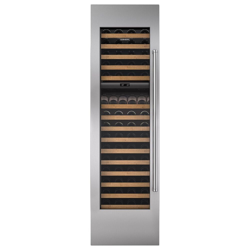 Sub Zero 30" Wine Storage Door Panel with Pro Handle - Right Hinge in Stainless Steel, , large
