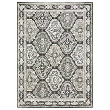 Oriental Weavers Ellington 7"10" x 10"10" Grey and Ivory Area Rug, , large