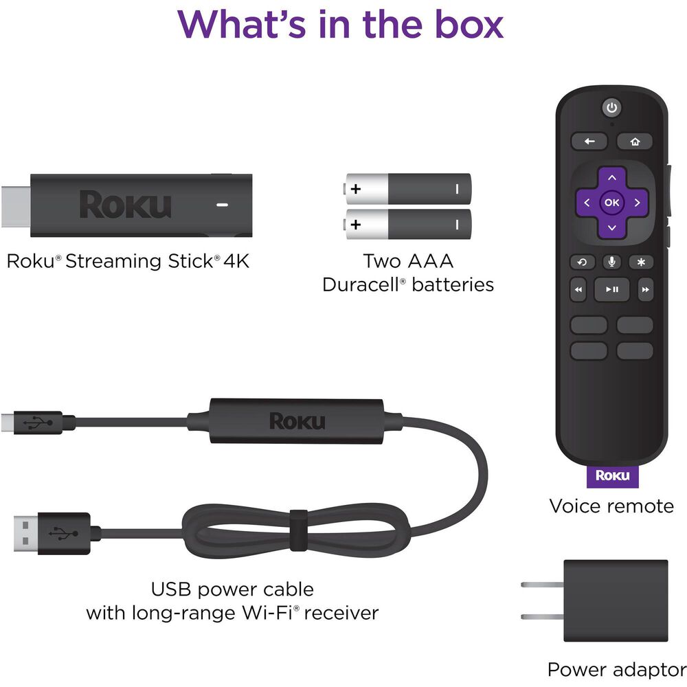 Roku Streaming Stick 4K Streaming Device in Black, , large