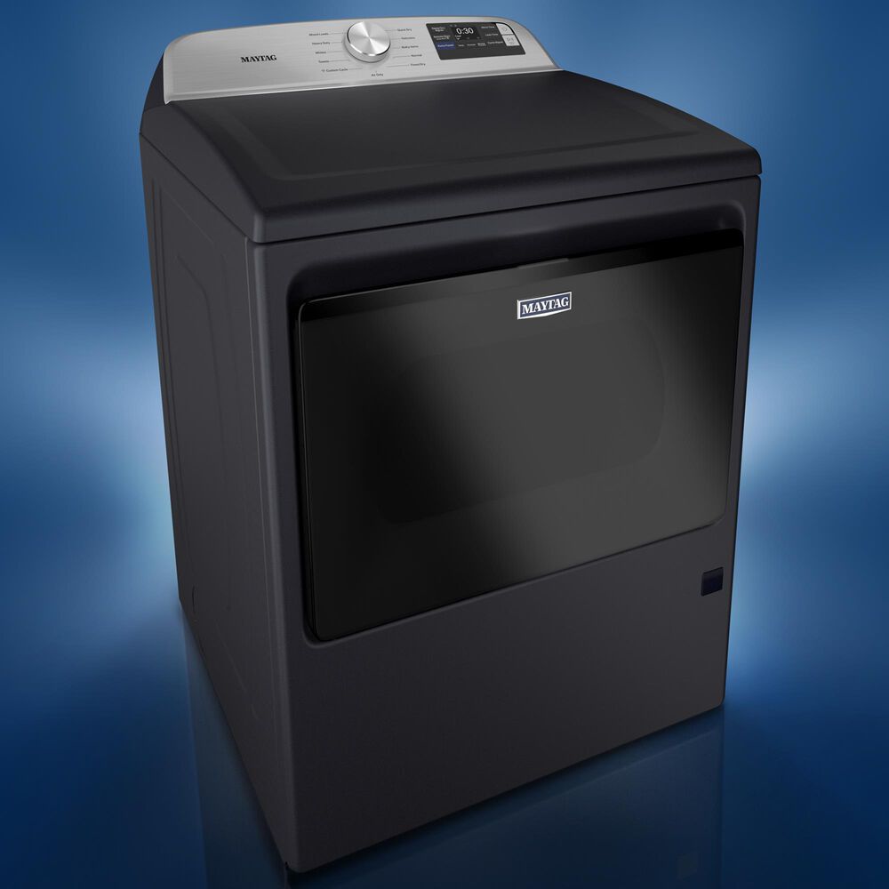 Maytag 7.4 Cu. Ft. Smart Front Load Gas Dryer with Extra Power in Midnight Steel, , large