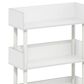 HOMLUX Turn-N-Tube 3-Tier Open Display Storage Bookshelf in White, , large