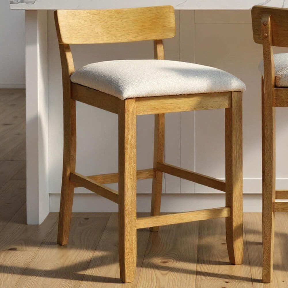 Armen Living Merie Counter Height Stool in Putty Brown, , large