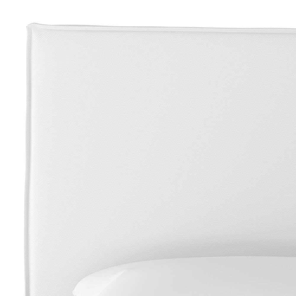 Skyline Furniture Queen Slipcover Headboard in Twill White NFM