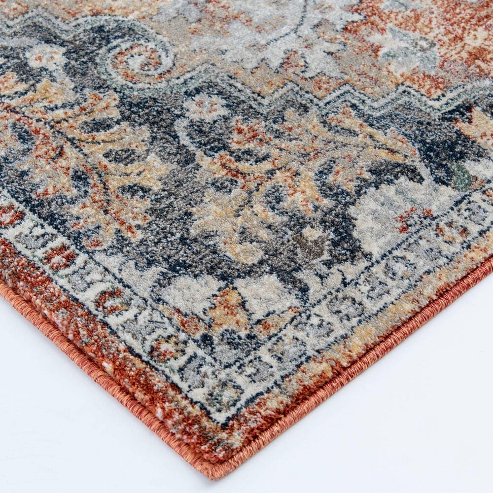 Central Oriental Minerva Edwina 5&#39; x 7&#39;3&quot; Spring and Vintage Blue Area Rug, , large