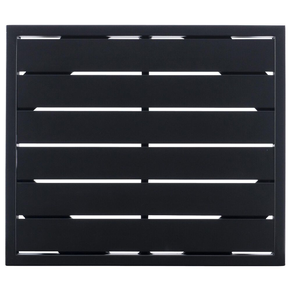 Linon Home Decor Holland Aluminum Side Table in Black, , large