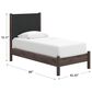 Ashley Pamytta Twin Upholstered Panel Platform Bed in Rich Brown, , large