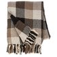 Ganz USA 50" x 60" Plaid Woven Throw in Black, Tan and Natural, , large
