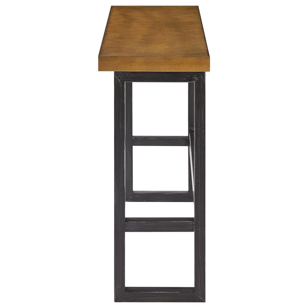 Linden Boulevard Haywood Sofa Bar Table in Brown and Gunmetal, , large